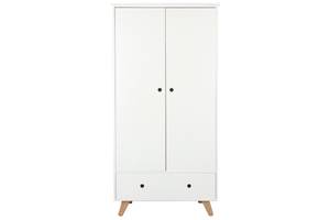 Kleiderschrank 12020022 Weiß - Massivholz - 95 x 190 x 50 cm