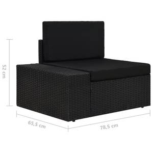 Garten-Lounge-Set Schwarz - Metall - 50 x 26 x 90 cm