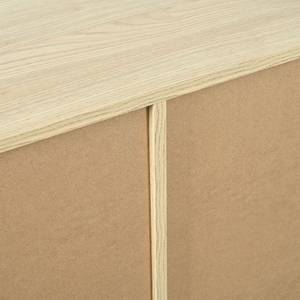 Sideboard Coeus Ⅶ Braun - Holzwerkstoff - Metall - Polyrattan - 40 x 80 x 120 cm