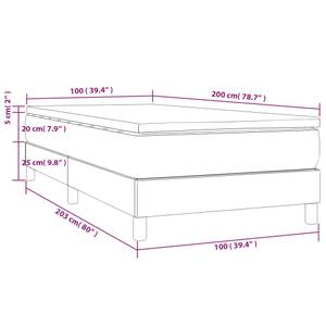 Boxspringbett 3017513-1 Dunkelblau - 100 x 25 cm