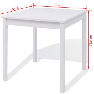 Esstisch und Stühle(5-teilig) 3001394 Weiß - Holzwerkstoff - Holzart/Dekor - 70 x 74 x 70 cm