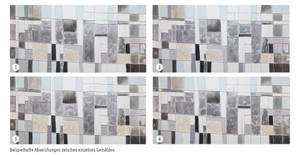 Acrylbild handgemalt Glashaus Grau - Massivholz - Textil - 140 x 70 x 4 cm