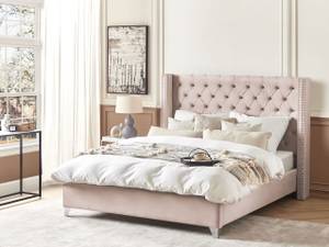 Doppelbett LUBBON Pink - Silber - 209 x 142 x 215 cm