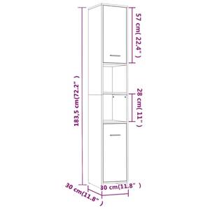 Badezimmerschrank 3003591-1 Eiche Grau Dekor