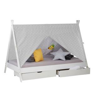 Tipi lit enfant 1990 Blanc - Bois massif - Bois/Imitation - 208 x 153 x 121 cm