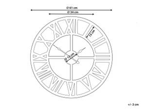 Horloge murale NOTTWIL Doré - Métal - 61 x 61 x 2 cm