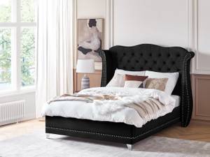 Doppelbett AYETTE Schwarz - Breite: 185 cm