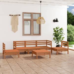 Garten-Lounge-Set Braun - Massivholz - Holzart/Dekor - 64 x 29 x 64 cm