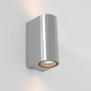 Wandleuchten Buitenlampen Silber - Metall - 9 x 15 x 7 cm