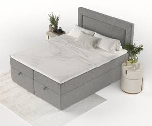 Boxspringbett Palmera Grau - Breite: 140 cm