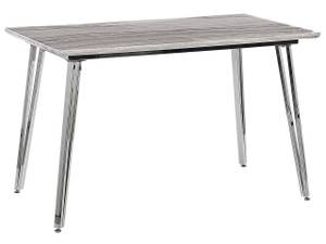 Table de salle à manger GREYTON Argenté - Blanc - Bois manufacturé - 70 x 75 x 120 cm