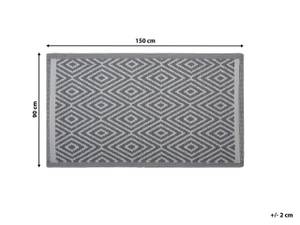 Tapis d'extérieur SIKAR Gris - Gris lumineux - Blanc - 150 x 90 x 90 cm