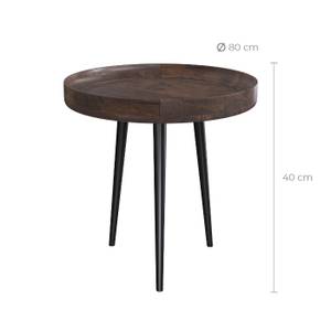 Table basse Palak Marron - Bois massif - 40 x 40 x 40 cm