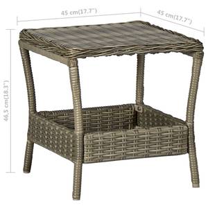 Gartentisch 3004819 Braun - Kunststoff - Polyrattan - 45 x 47 x 45 cm