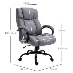 Bürostuhl ergonomisch 921-471LG Grau - Textil - 83 x 118 x 73 cm