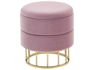 Pouf ELGIN Doré - Rose foncé