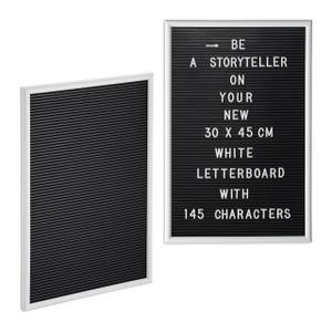 2 x Letterboard 30 x 45 cm weiß Schwarz - Weiß