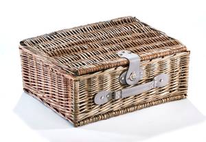 Picknickkorb WICKERFOR4 Grau - Naturfaser - 33 x 18 x 43 cm