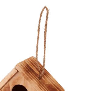 Vogelhaus mit 3 Häusern Braun - Holzwerkstoff - 20 x 34 x 19 cm
