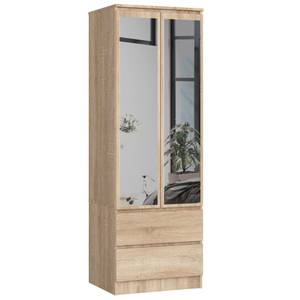 Kleiderschrank S60 2T 2S 2S L Braun - Holzwerkstoff - 60 x 180 x 51 cm