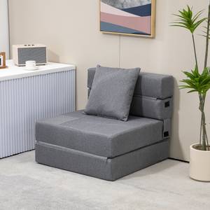 Einzel Schlafsofa 839-027V01CG Glas Grau