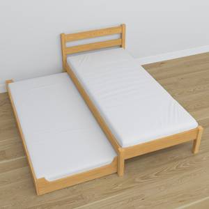 Einzelbett N01 mit Matratzenschublade Braun - 80 x 200 cm