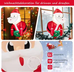 Weihnachtsmann aufblasbar Rot - Kunststoff - 60 x 100 x 45 cm