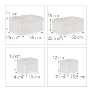 Set de 6 paniers de rangement Blanc