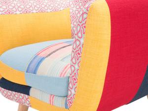 Fauteuil MELBY Bleu - Multicolore - Chêne clair - Rouge - Jaune