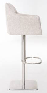 Tabouret de bar Damaso Lot de 2 Beige - Argenté