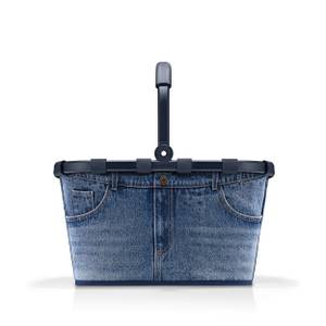 Einkaufskorb carrybag Jeans Classic Blue Blau - Kunststoff - Textil - 48 x 29 x 28 cm