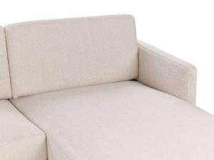 Canapé d'angle BREDA Beige - Noir - Crème - 192 x 85 x 155 cm - Accoudoir monté à droite (vu de face) - Angle à gauche (vu de face)