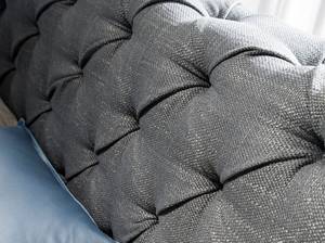 Polsterbett gepolstertem grauem Stoff Grau - Textil - 225 x 100 x 231 cm