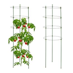 Support plantes grimpantes lot de 2 Vert - Métal - Matière plastique - 28 x 91 x 28 cm