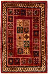 Teppich Kashkuli XXIII Rot - Textil - 108 x 1 x 167 cm