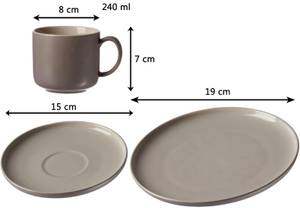 Kaffeeservice Jasper 12er Set Taupe