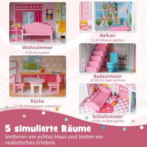 Puppenhaus TP10148PI Pink - Holzwerkstoff - 25 x 70 x 60 cm