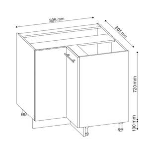 Meuble dangle Fame-Line 38352 Blanc brillant - Imitation chêne truffier de sonoma