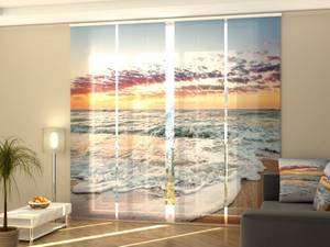 Flächenvorhänge Ozean (4er Set) Textil - 60 x 270 x 8 cm