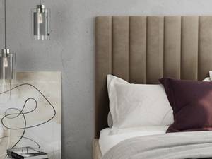 Bett mit Bettkasten LARALI Taupe