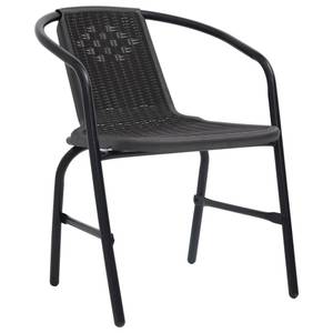 Chaise de jardin Noir - Métal - 55 x 74 x 62 cm