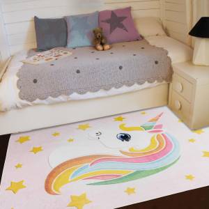 Tapis enfant UNICORN 120x160 multicolore Textile - 120 x 7 x 160 cm