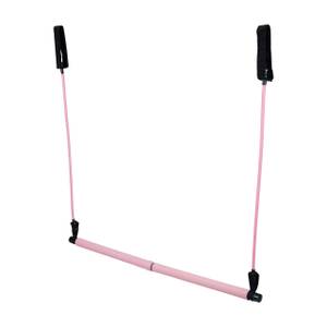 Pilatesstab mit Widerstandsbändern Schwarz - Pink - Metall - Kunststoff - 91 x 86 x 3 cm