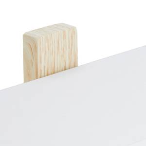 Étagère murale aspect bois 3 surfaces Marron - Blanc - Bois manufacturé - Matière plastique - 60 x 48 x 15 cm