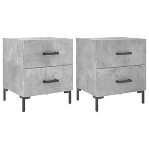 Moderne Nachttische - 2-teiliges Set Grau - Holzwerkstoff - 35 x 48 x 40 cm