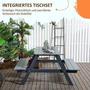 Biertisch-Set 84G-015V00CG Grau - Kunststoff - 140 x 74 x 150 cm