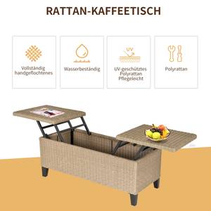 Beistelltisch 867-065 Grün - Polyrattan - 50 x 46 x 103 cm