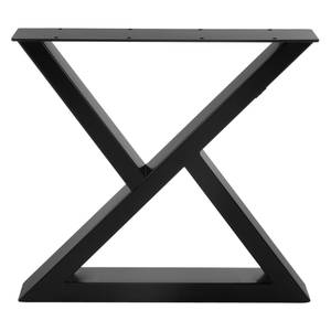 2 Stück Tischbeine X-Form Schwarz - Metall - 6 x 40 x 43 cm