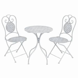 Bistro-Set (3-teilig) 294141 Weiß