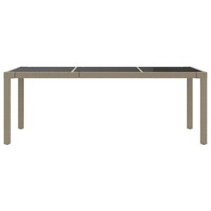 Table de jardin 3011702 Beige - Métal - Matière plastique - Polyrotin - 90 x 75 x 190 cm